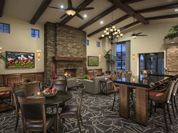 Social Lounge With Fireplace| Villas at San Dorado